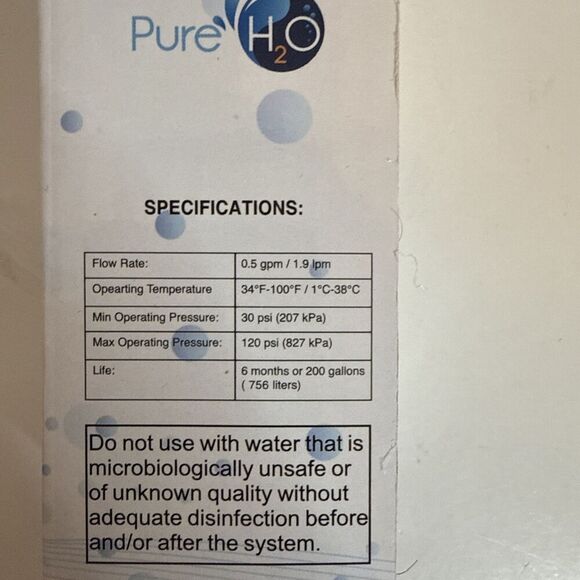 Pure H2O Filters PH21410 New Sealed In Box Refrigerator Water Filters‎ Lot Of 3 - Picture 4 of 8